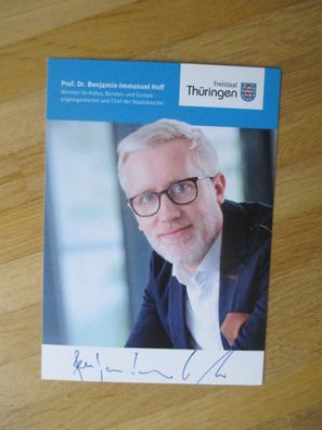 Thüringen Minister Die Linke Benjamin-Immanuel Hoff - handsigniertes Autogramm!!!