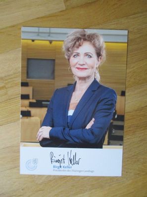 Thüringen Die Linke Präsidentin Birgit Keller - handsigniertes Autogramm!!!