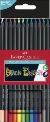 Faber-Castell Buntstifte Black Edition 12er Kartonetui 116412