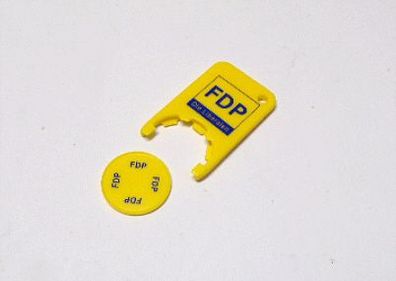 Einkaufswagenchip mit Schlüsselanhänger Werbeartikel FDP Partei