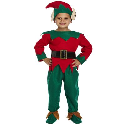 Kinderkostüm Elfe Elfenkostüm Santas Helfer 4 - 12 Jahre Kostüm Weihnachten