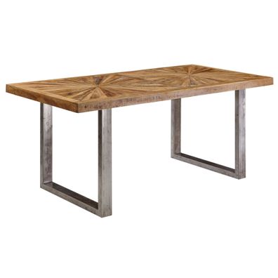 Wohnling Esstisch 200 x 100cm Esszimmertisch Natur Küchentisch Holz Massiv Tisch