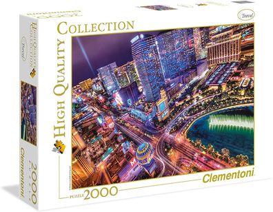 Clementoni High Quality Collection großes Puzzle Las Vegas bei Nacht 2000 Teile