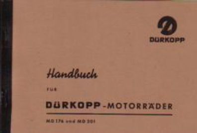Handbuch für Dürkopp Motorräder MD 176 und MD 201