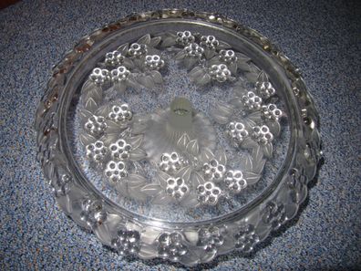 Tortenplatte Kuchenplatte mit Fuß Walther Glas Carmen satiniert 34 cm, H 10 cm