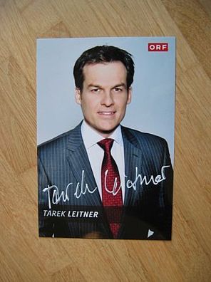 ORF Fernsehmoderator Tarek Leitner - handsigniertes Autogramm!!!