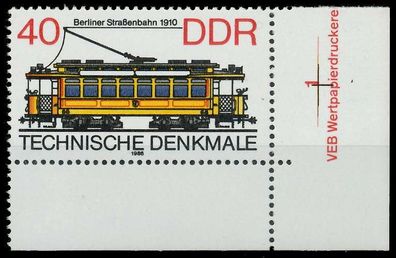DDR 1986 Nr 3017 postfrisch ECKE-URE X0D26BA