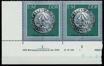 DDR 1986 Nr 3044 DV WPD1 postfrisch WAAGR PAAR ECKE-ULI X0D285A