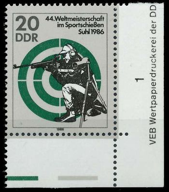 DDR 1986 Nr 3045 postfrisch ECKE-URE X0D290E