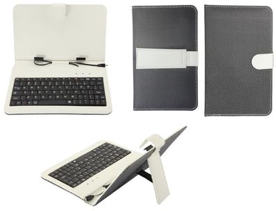 Tastatur Ledertasche PU Micro USB 9-Zoll Tablet. NEU in ungeöffneten Original-Packung