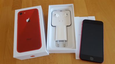 Apple iPhone 8 Rot / red 64GB simlockfrei + iCloudfrei + vom Händler !