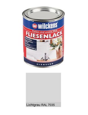 Wilckens 750 ml Fliesenlack, Lichtgrau RAL 7035 glänzend, Speziallack Küche, Bad