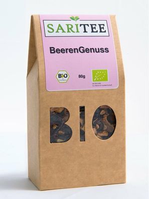 SariTee BIO BeerenGenuss | Früchtetee | 80g Packung mit losem Früchtetee
