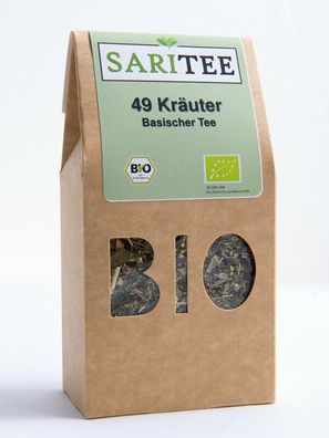 SariTee BIO 49 Kräuter | Kräutertee | 60 g Packung mit losem Tee | Basischer Tee