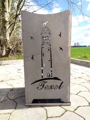 Feuerkorb Leuchtturm Eierland Texel 75 cm Feuertonne inkl. Aschewanne