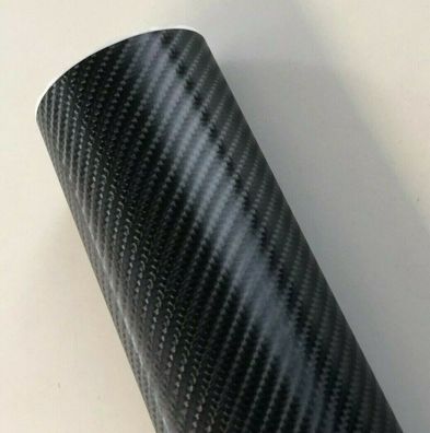 14EUR/ m²) Carbonfolie Autofolie Folie Carbon Auto schwarz 30x150cm - 4D