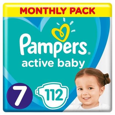 Pampers Active Baby Windeln Größe 7 XL 112 Stück