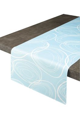 Tischläufer Ibiza moderne Kreise 40x140 Hellblau