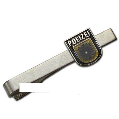 Krawattenklammer 57x6mm "Polizei" Bundespolizei versilbert