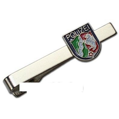 Krawattenklammer 57x6mm "Polizei" Nordrhein-Westfalen versilbert