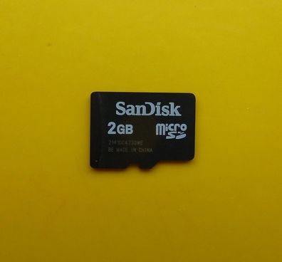 2 GB SanDisk microSD micro SD Secure Digital 2GB Speicherkarte