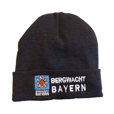Strickmütze "Bergwacht Bayern" mit wählbarer Mützenfarbe Mütze #WS-MB7551-01