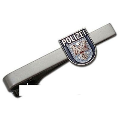 Krawattenklammer 57x6mm "Polizei" Brandenburg versilbert