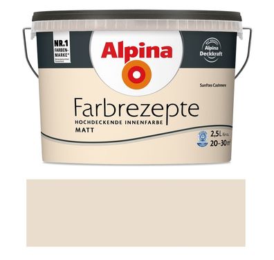 Alpina Farbrezepte 2,5 L. Sanftes Cashmere Matt