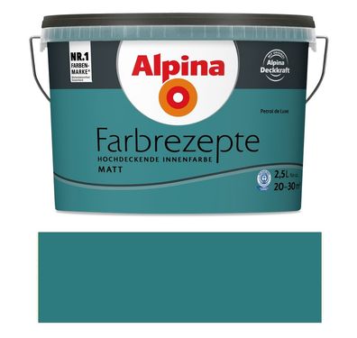 Alpina Farbrezepte 2,5 L. Petrol de Luxe Matt