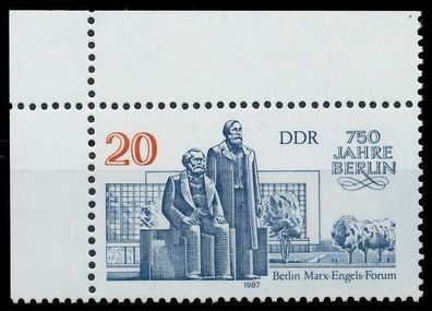 DDR 1987 Nr 3077 postfrisch ECKE-OLI X0D2BDA