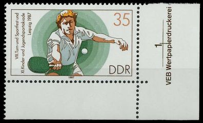 DDR 1987 Nr 3114 postfrisch ECKE-URE X0D98BE