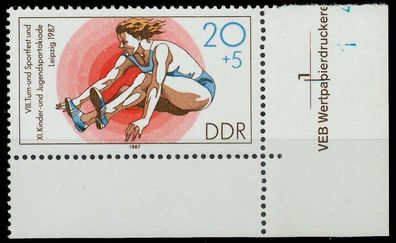 DDR 1987 Nr 3113 postfrisch ECKE-URE X0D98C6