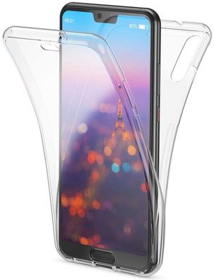 Huawei P20 Full Cover Silikon TPU 360° Transparent Hülle Cover Schutzhülle