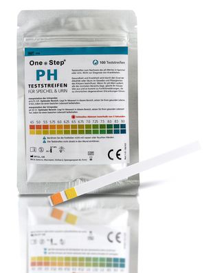 One + Step pH Teststreifen für Urin UND Speichel 100 Stück