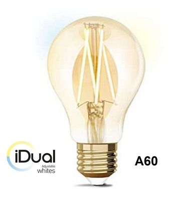 iDual LED Leuchtmittel Filament E27 A60 amber dimmbar 806lm 9W exkl. FB