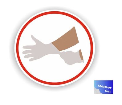 Handschuhe Aufkleber Handschuhe tragen Aufkleber Handschuh Abziehbild (R49/3)