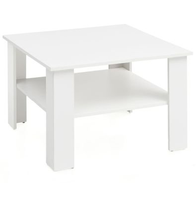 Wohnling Couchtisch WL5.834 Tisch Holz 60x42x60cm Wohnzimmertisch Weiß Sofatisch