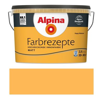 Alpina Farbrezepte 2,5 L. Happy Weekend Matt