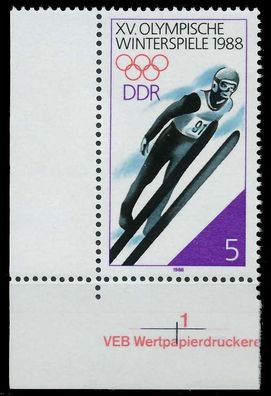 DDR 1988 Nr 3140 postfrisch ECKE-ULI X0D9A42