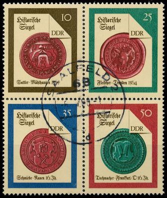 DDR Zusammendruck Nr 3156VB zentrisch gestempelt Viererblock X0D9D2E