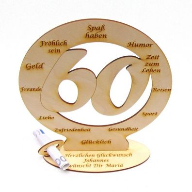 Geschenk zum 60. Geburtstag, Glückwünsche zur Diamantenen Hochzeit 60 Jahre