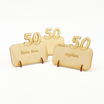 50 Goldene Hochzeit 50 Geburtstag 50 Firmen Jubiläum Tischkarte Namensschild