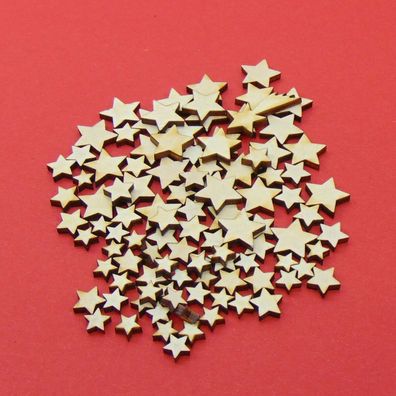 Stern aus Holz 1,5 cm 1 cm 0,7 cm Weihnachtsstern Streuteil 101 Stück Holzsterne