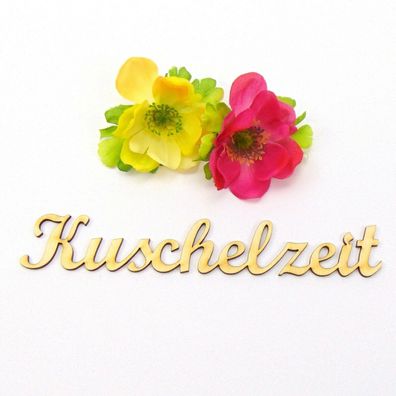 Kuschelzeit 20 cm Schriftzug Wanddeko schönes Wohnen Holz Deko Holzbuchstaben