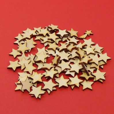 Stern aus Holz 2 cm Weihnachtsstern Streuteil 80 Stück Holzsterne Sternenhimmel