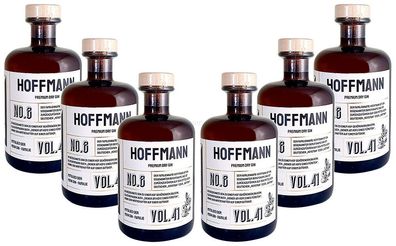 Hoffmann s Premium Dry Gin No8 - 6er Set Der Hoffmann Gin 0,5L (41% Vol)- [Enth