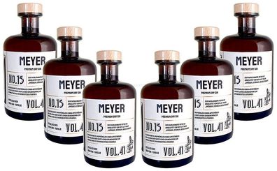 Meyer s Premium Dry Gin No13 - 6er Set Der Meyer Gin 0,5L (41% Vol)- [Enthält S