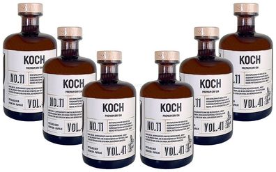 Koch s Premium Dry Gin No11 - 6er Set Der Koch Gin 0,5L (41% Vol)- [Enthält Sul