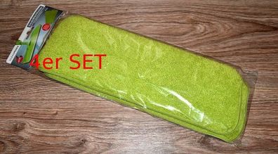 4er Set Ersatz-Wischtuch Limegreen für CLEANmaxx Wischmopp Bodentücher NEU