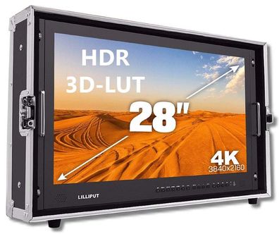 Lilliput 28 Zoll 4K HDR Monitor mit HDMI SDI VGA bis 3840x2160 50Hz BM280-4KS